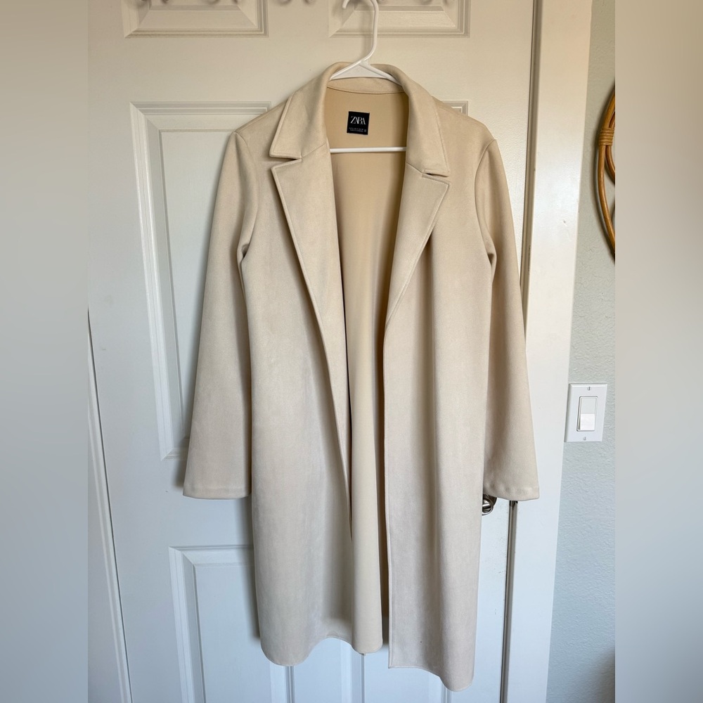 Zara Cream Suede Women's Coat